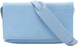 Loewe Pre-owned Cross Body Bags, female, Blue, Size: ONE SIZE Pre-owned Vega Leather Shoulder Bag