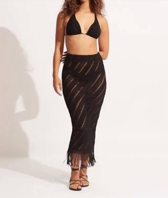 Seafolly Marrakesh Skirt In Black
