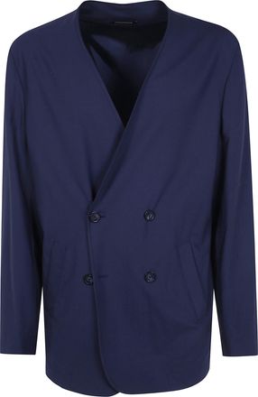 Emporio Armani Jacket Double Breasted Linear Neck Blazer