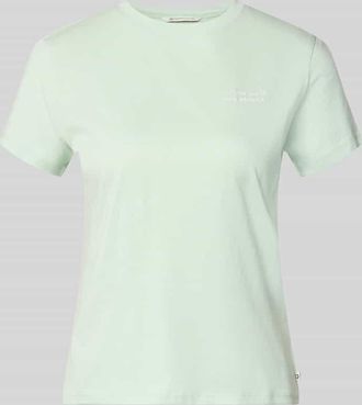 Tom Tailor Denim Regular Fit T-Shirt aus reiner Baumwolle in Hellgruen, Gr&ouml;&szlig;e XS