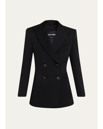 Giorgio Armani Double-Breasted Slim Wool Blazer