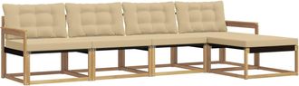 vidaXL Conjunto De Sof&aacute;s De Exterior 5 Uds. Y Beige Vidaxl
