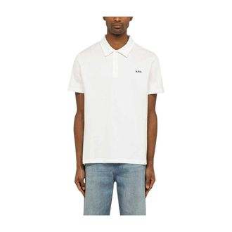 A.P.C. Polo Shirts, male, White, Size: 2XL Standard Polo Shirt