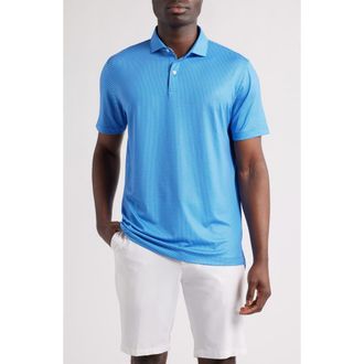 Johnnie-O Teo Microprint PREP-FORMANCE Golf Polo in Palisades Blue at Nordstrom, Size X-Large