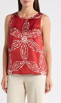 Halogen Floral Print Shell Tank in Rio Red at Nordstrom Rack, Size X-Small