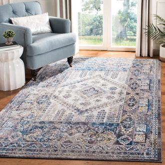 Safavieh Bristol Machine Made Area Rug, Cream / Grey Traditional Style Easy Care
