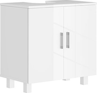 OEM Mueble Para Debajo Del Lavabo Con 2 Puertas 2 Estantes Y Sistema Antivuelco Para Cuarto Ba&ntilde;o 60x35x60 Cm Blanco