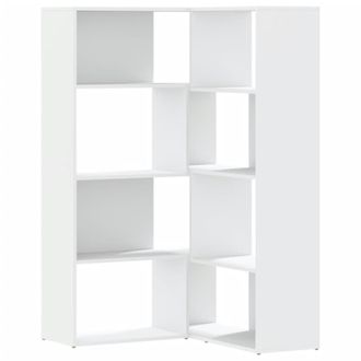 vidaXL Vidaxl - Estanter&iacute;a De Esquina 4 Niveles Madera Blanco 85x85x140 Cm