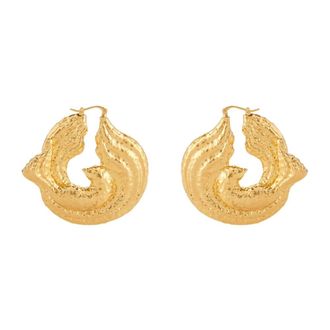Nina Ricci Twisted Dove Oorbellen - Dames - Oorbellen - Geel - ONE Size - Accessoires