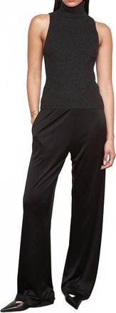Enza Costa Liquid Jersey Resort Pant In Black