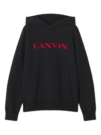 Lanvin Relaxed Fit Black Hoodie