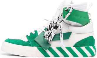 Off-white Vulcanized High-Top Green White OMIA225F21LEA0010155