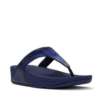 FitFlop Lulu Ombre Crystal Toe-Post Sandals in Nightfall Blue at Nordstrom, Size 11