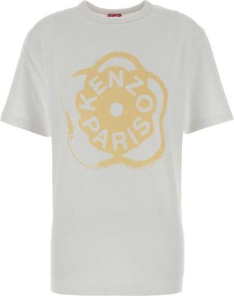 Kenzo White Crew Neck Graphic Logo T-Shirt