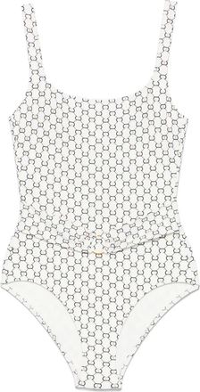 Twin-Set Badpak met logoprint - Wit