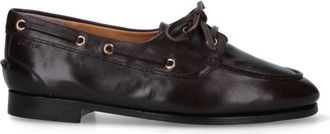 Bally Dark Buffalo Leather Slip-On Loafers