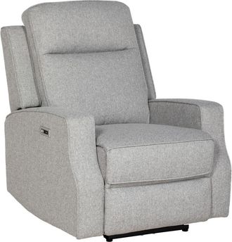 HOMCOM Electric Fabric Recliner Armchair, Reclining Chair with Adjustable Leg Rest, usb Port, for Home Living Room Grey - Homcom