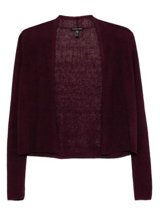 Eileen Fisher single-breasted cardigan - women - Organic Cotton/Organic Linen - M - Purple