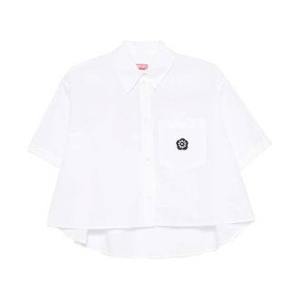 Kenzo Dames, Blouses & Shirts, Wit, Maat: M Katoen