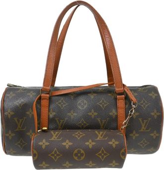 Louis Vuitton Papillon Handbag Monogram Canvas Brown Canvas Handbag (Pre-Owned)