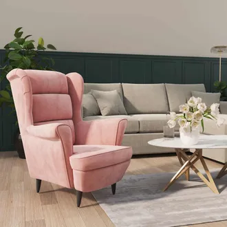 vidaXL Sill&oacute;n De Terciopelo Rosa Vidaxl