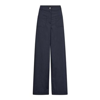 Mos Mosh Wide Trousers - female - MOS MOSH - Wide Trousers - Blue - M - Trousers