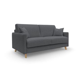 Divani.Store Edgar Sof&aacute; Cama Convertible En Tela Felis Impermeable 160 Cm (mat. 120x197) Antracita