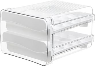 OEM Caja Para Huevos - Caj&oacute;n Refrigerador - Capacidad 40 Huevos - Transparente Empilable - Pl&aacute;stico Seguro Alimentario - 1 Unidad