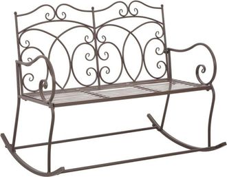 Les Tendances Les Tendances - Banco De Jard&iacute;n Muebles De Exterior Terraza Terraza 104 X 83 X 89 Cm Hierro Marr&oacute;n Antiguo 020011149