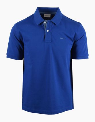 GANT Mens GANT CONTRAST POLO SHIRT CRISP BLUE - Size: 42
