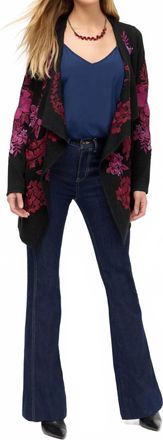 Johnny Was Biya Draped Sweater In Musia Black