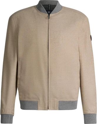 Joop Ribbed Blouson - Heren - Bomber jackets - Beige - XL - Wol - Jassen