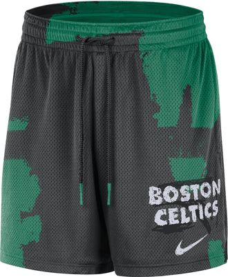 Nike Mens Boston Celtics Courtside Jordan Dri-FIT NBA Mesh Practice Shorts in Black | HV9701-010