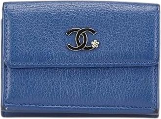 Chanel Pre-owned Wallets, female, Blue, Size: ONE SIZE Pre-owned Leather wallets