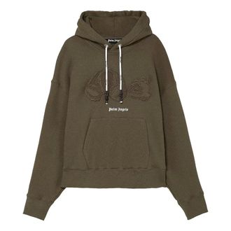 Palm Angels SS21 Gd Bear Hoodie Military PMBB058S21FLE0055601