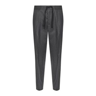 Dolce & Gabbana Tapered Trousers, male, Gray, L, Elastic Waist Regular Fit Trousers