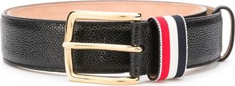 Thom Browne Striped Loop Pebbled Belt