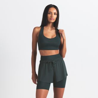 Nike Womens SKIMS Shine Racerback Bra in Green | BRSPT7003W-DKT