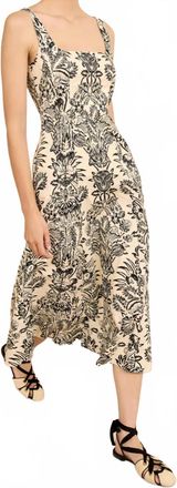 Ulla Johnson Natall Tank A-Line Dress In Ivory Flora