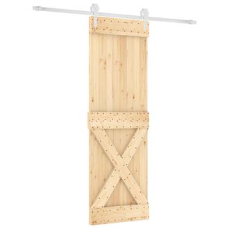 vidaXL Puerta Corredera Natural Y Blanco 70 X 210 Cm Vidaxl