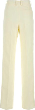 Bottega Veneta Womens Linen Trousers Beige