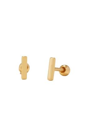 Made by Mary Mini Bar Stud Earrings in Gold Vermeil at Nordstrom