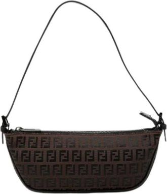 Fendi Pre-owned Shoulder Bags, female, Brown, Size: ONE SIZE Pre-owned Vintage Shoulder Bag