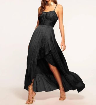 Ramy Brook Braelyn Ruched Maxi Dress In Black