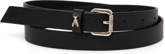Patrizia Pepe logo buckle belt - women - Calf Leather - M - Black