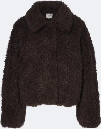 Vince Cropped boucl&eacute; blouson jacket