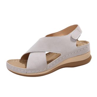 Generic Wedge Sandal For Women Summer All-Day Comfortable Sandals Ergonomic Design Wedge Toe Sandals Mitigate Foot Fatigue Functional Shoes Adjustable Back An