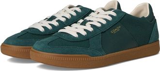 Coach Ellis Sneakers Womens Shoes Dark Teal : 6.5 M, Canvas/Leather/Suede