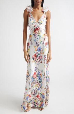 Camilla I Left My Heart in Granada Print Bias Cut Silk Slipdress at Nordstrom, Size Medium