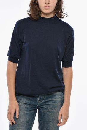 Bottega Veneta Maglia Girocollo a Maniche Corte in Cashmere Bottega Veneta